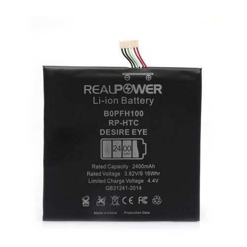 RealPower Htc M910 Desire Eye Yüksek Kapasiteli Batarya Pil 2400mah - Thumbnail
