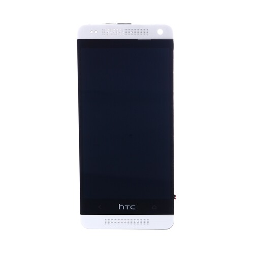 Htc One M7 Mini Lcd Ekran Dokunmatik Gümüş Çıtalı - Thumbnail