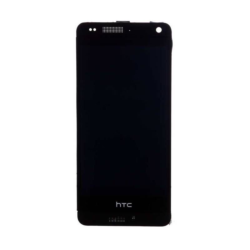 Htc One M7 Mini Lcd Ekran Dokunmatik Siyah Çıtalı