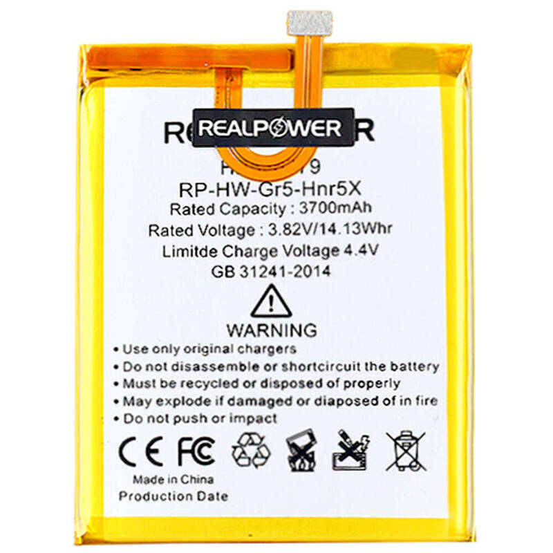 RealPower Huawei Gr5 Honor 5x Yüksek Kapasiteli Batarya Pil 3700mah