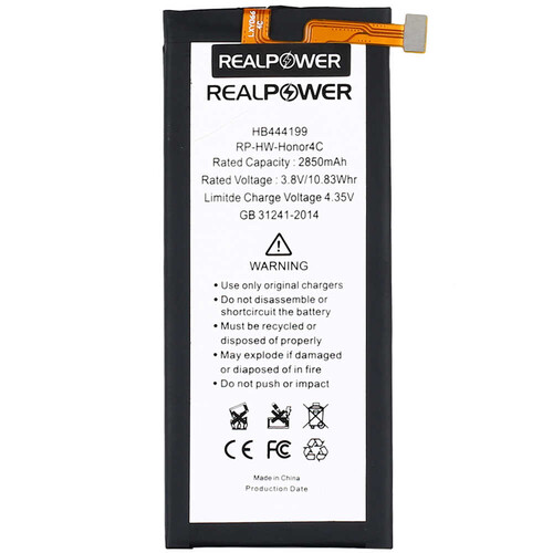 RealPower Huawei Honor 4c Yüksek Kapasiteli Batarya Pil 2850mah - Thumbnail