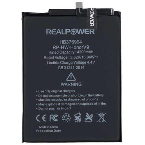 RealPower Huawei Honor V9 Yüksek Kapasiteli Batarya Pil 4200mah - Thumbnail