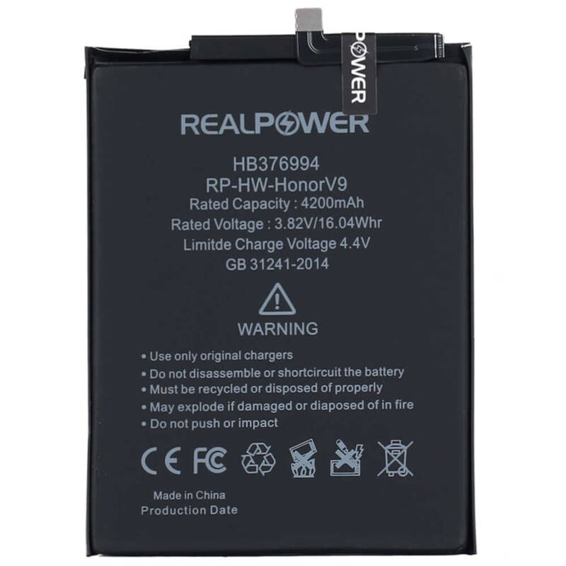 RealPower Huawei Honor V9 Yüksek Kapasiteli Batarya Pil 4200mah