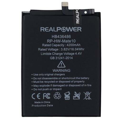 RealPower Huawei Mate 10 Pro Yüksek Kapasiteli Batarya Pil 4200mah - Thumbnail