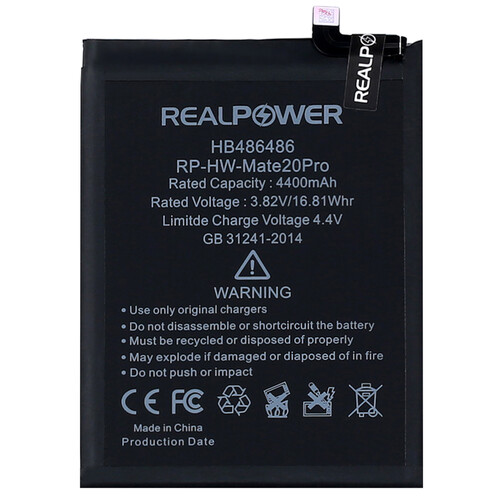 RealPower Huawei Mate 20 Pro Yüksek Kapasiteli Batarya Pil 4400mah - Thumbnail