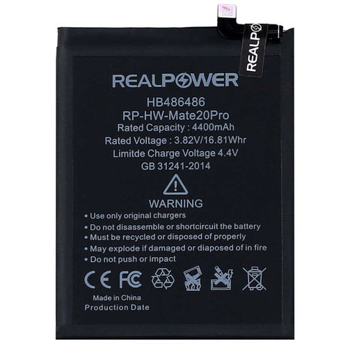 RealPower Huawei Mate 20 Pro Yüksek Kapasiteli Batarya Pil 4400mah - Thumbnail