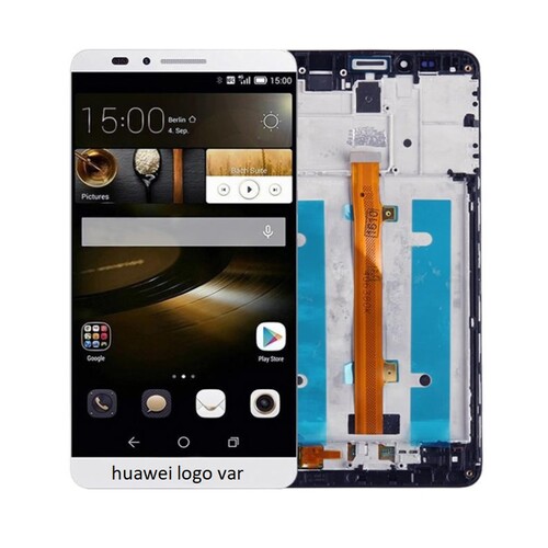 Huawei Mate 7 Uyumlu Lcd Ekran Dokunmatik Beyaz Çıtalı - Thumbnail