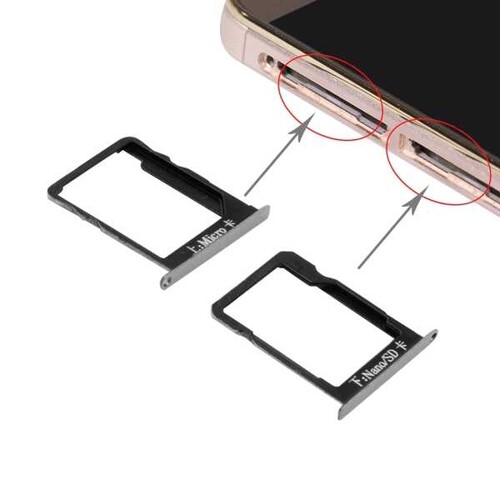 Huawei Mate 7 Sim ve Mmc Kart Tepsisi Siyah - Thumbnail