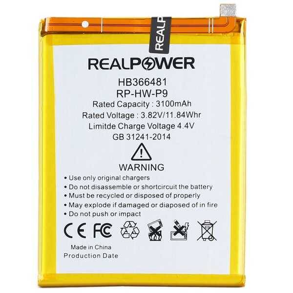 RealPower Huawei Nova 3e Yüksek Kapasiteli Batarya Pil 3100mah