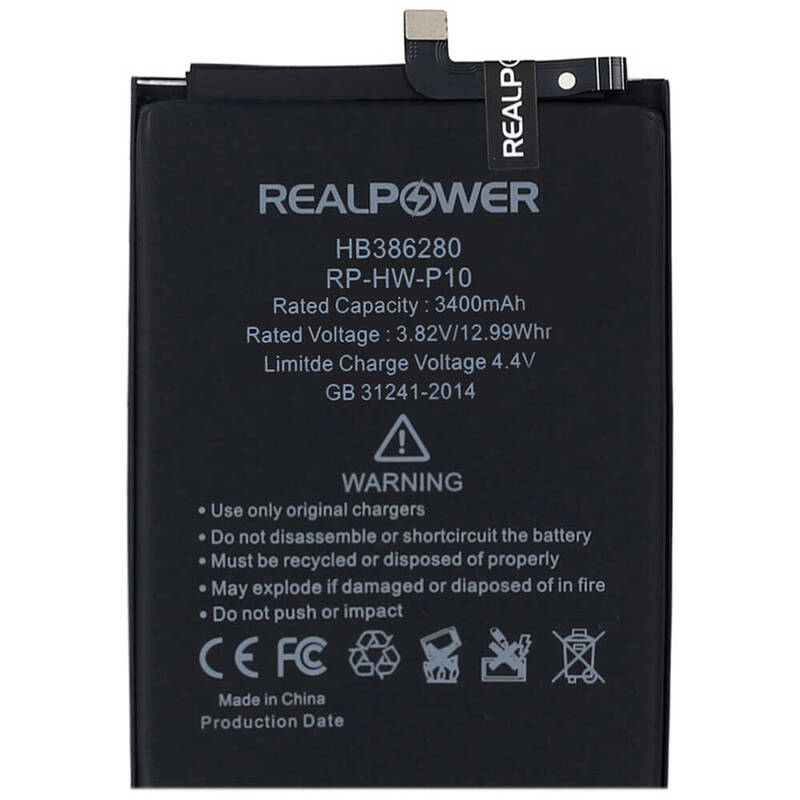 RealPower Huawei P10 Yüksek Kapasiteli Batarya Pil 3400mah