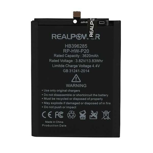 RealPower Huawei P20 Yüksek Kapasiteli Batarya Pil 3620mah - Thumbnail