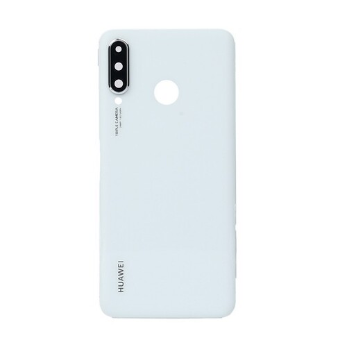 Huawei P30 Lite Arka Kapak Kamera Lensli Beyaz 24mp - Thumbnail