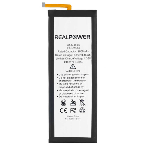 RealPower Huawei P8 Yüksek Kapasiteli Batarya Pil 2800mah - Thumbnail