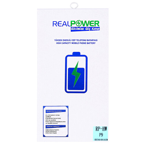 RealPower Huawei P9 Yüksek Kapasiteli Batarya Pil 3100mah - Thumbnail