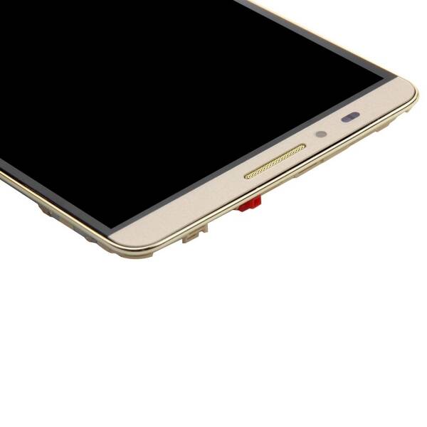 Huawei Uyumlu Mate 7 Lcd Ekran Gold Çıtalı