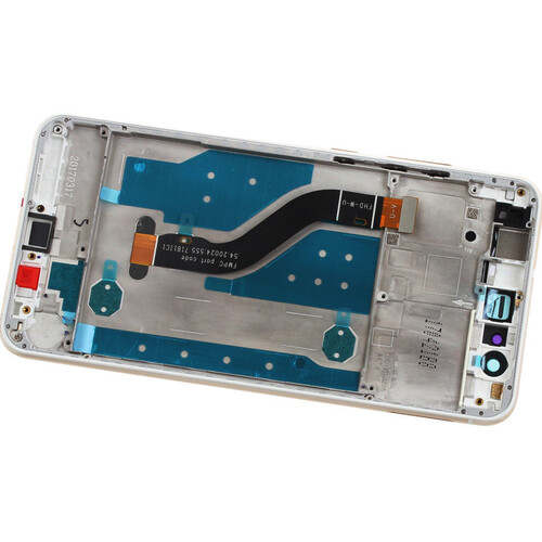 Huawei Uyumlu P10 Lite Lcd Ekran Beyaz Çıtalı - Thumbnail