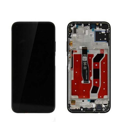 Huawei Uyumlu P40 Lite Lcd Ekran Siyah Çıtalı - Thumbnail