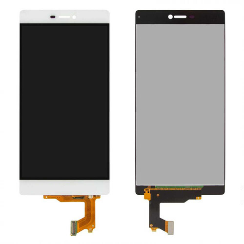 Huawei Uyumlu P8 Lcd Ekran Beyaz Çıtasız - Thumbnail