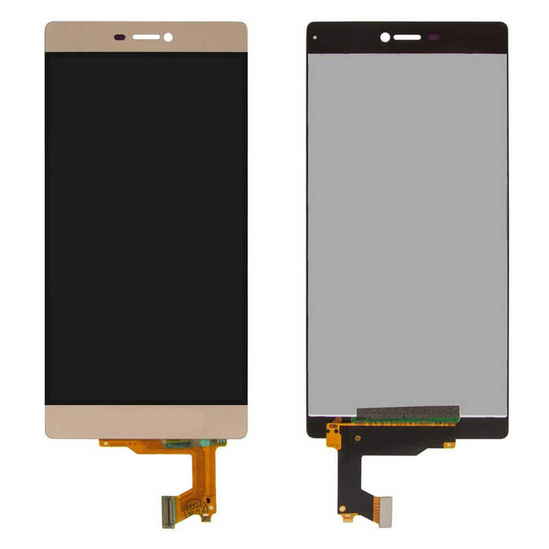 Huawei Uyumlu P8 Lcd Ekran Gold Çıtasız