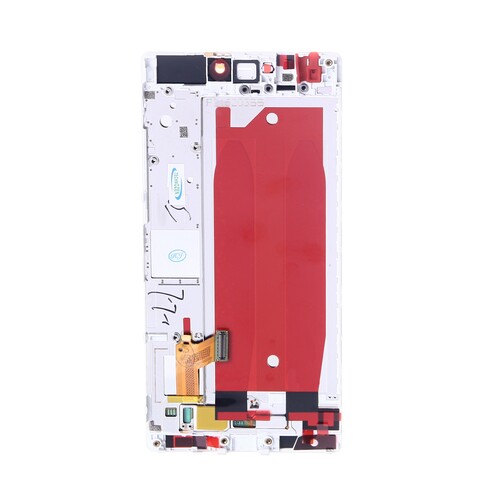 Huawei Uyumlu P8 Lite Lcd Ekran Beyaz Çıtalı - Thumbnail
