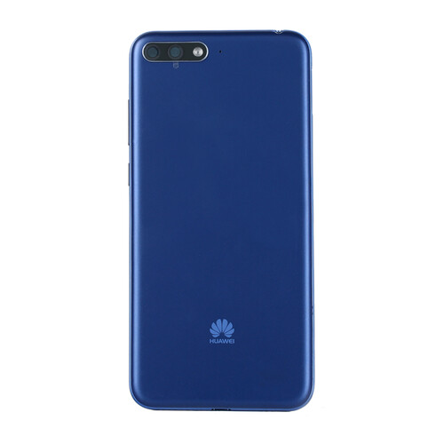 Huawei Uyumlu Y6 2018 Kasa Kapak Mavi Çıtasız - Thumbnail