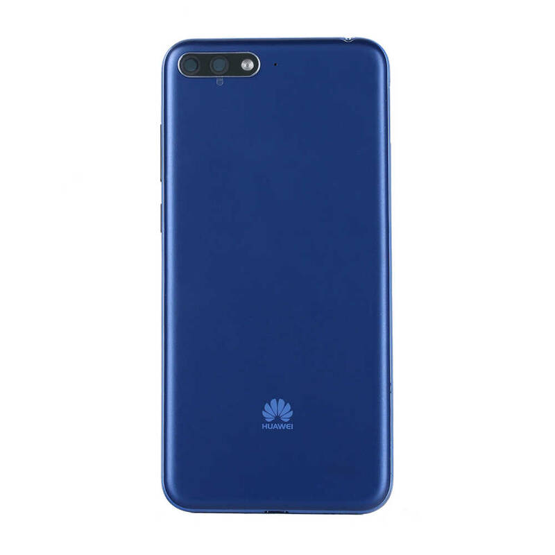 Huawei Uyumlu Y6 2018 Kasa Kapak Mavi Çıtasız