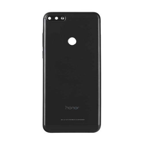 Huawei Uyumlu Y7 Prime 2018 Kasa Kapak Siyah Home Tuş Yeri Açık - Thumbnail
