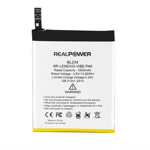 RealPower Lenovo A5000 Yüksek Kapasiteli Batarya Pil - Thumbnail