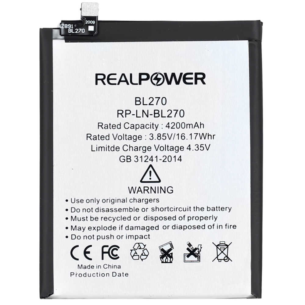 ÇILGIN FİYAT !! RealPower Lenovo K6 Note K35a48 Yüksek Kapasiteli Batarya Pil 4200mah 