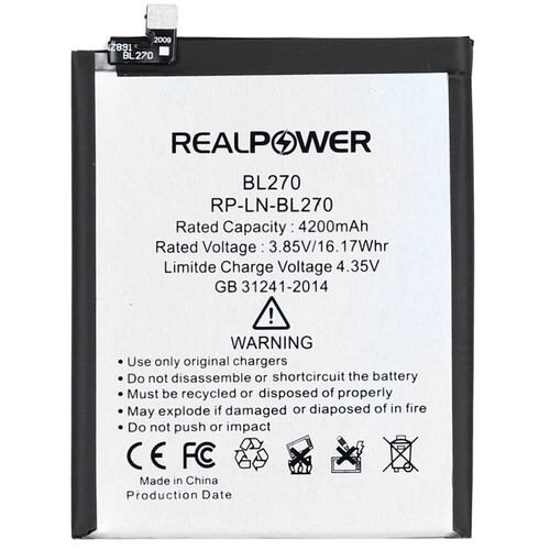 RealPower Lenovo K6 Note K35a48 Yüksek Kapasiteli Batarya Pil 4200mah - Thumbnail