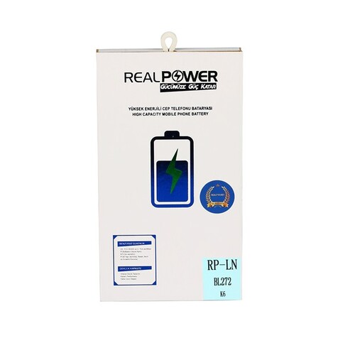 RealPower Lenovo K6 Power Yüksek Kapasiteli Batarya Pil - Thumbnail