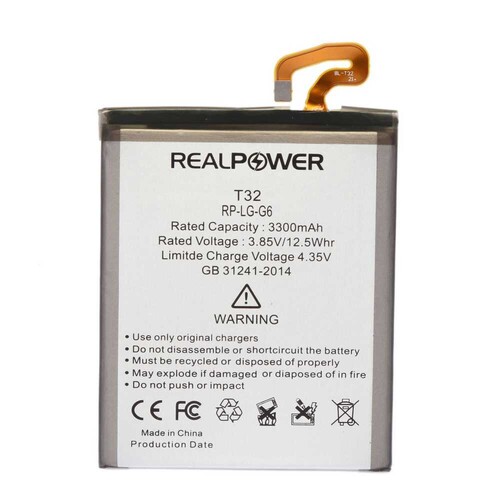 RealPower Lg G6 H870 Yüksek Kapasiteli Batarya Pil - Thumbnail