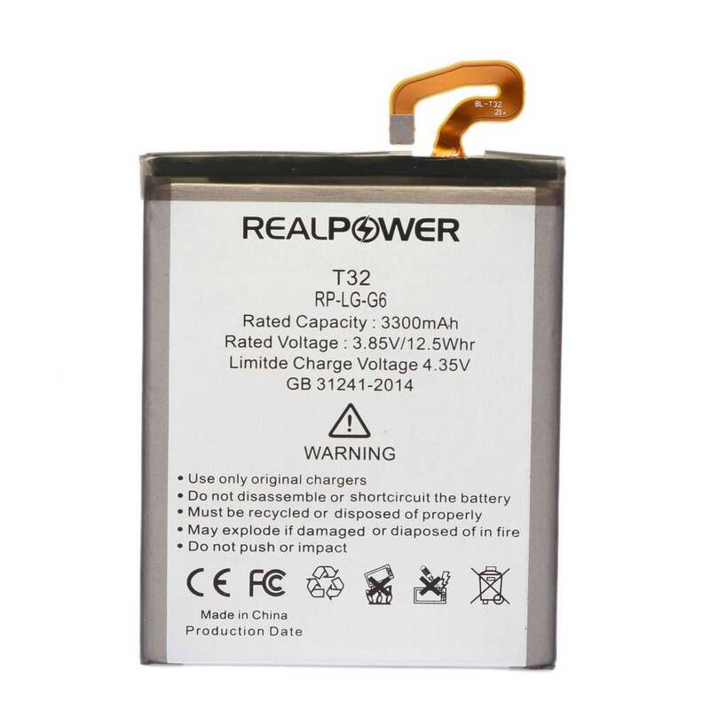 RealPower Lg G6 H870 Yüksek Kapasiteli Batarya Pil