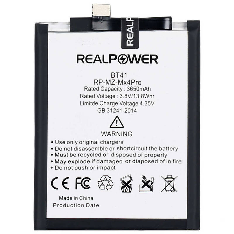 RealPower Meizu Mx4 Pro Yüksek Kapasiteli Batarya Pil 3650mah