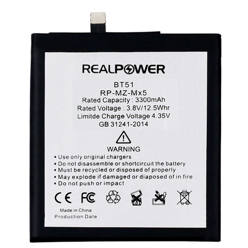 RealPower Meizu Mx5 Yüksek Kapasiteli Batarya Pil 3300mah - Thumbnail