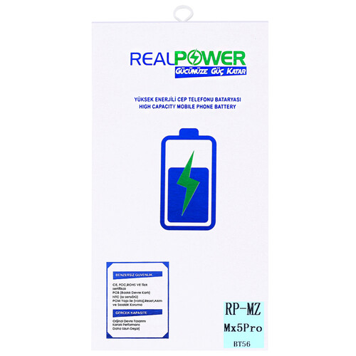 RealPower Meizu Mx5 Pro Yüksek Kapasiteli Batarya Pil 3200mah - Thumbnail