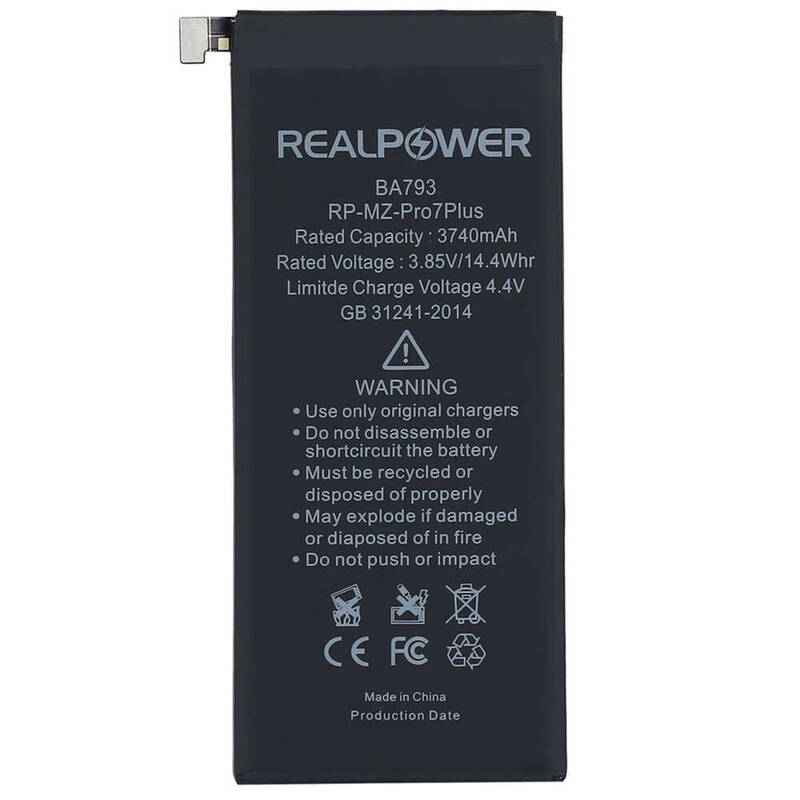 RealPower Meizu Pro 7 Plus Yüksek Kapasiteli Batarya Pil 3740mah