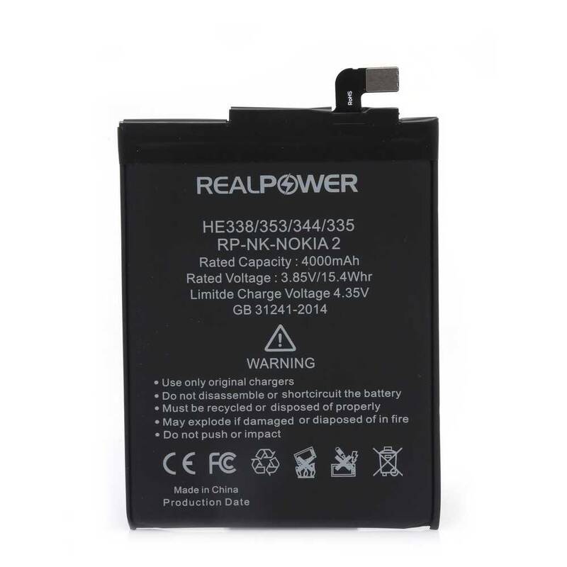 RealPower Nokia 2 Yüksek Kapasiteli Batarya Pil 4000mah