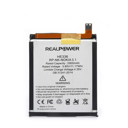 RealPower Nokia 3.1 Yüksek Kapasiteli Batarya Pil 3000mah - Thumbnail