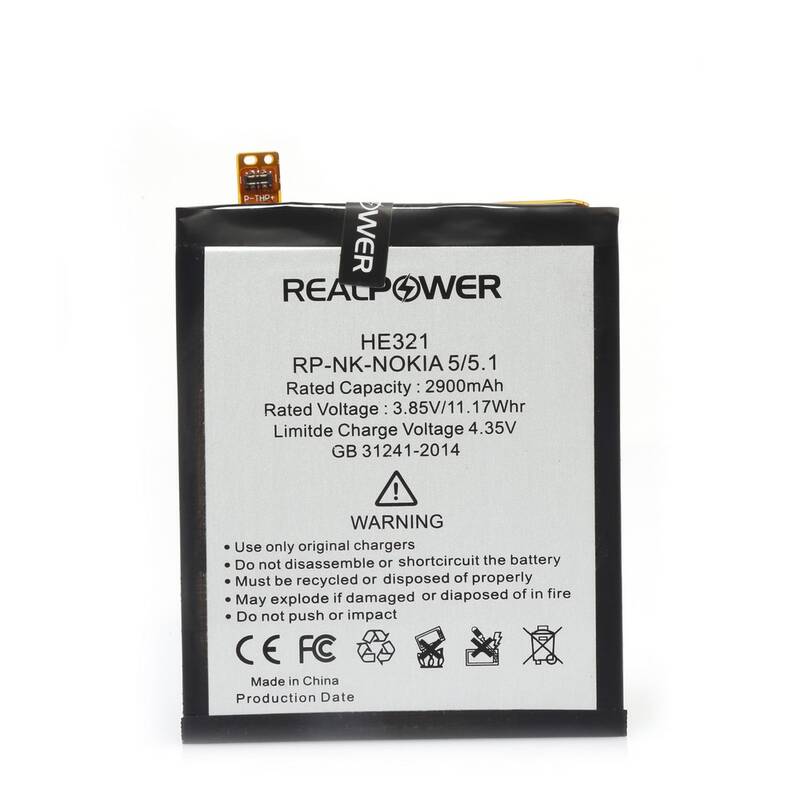 RealPower Nokia 5 Yüksek Kapasiteli Batarya Pil 2900mah