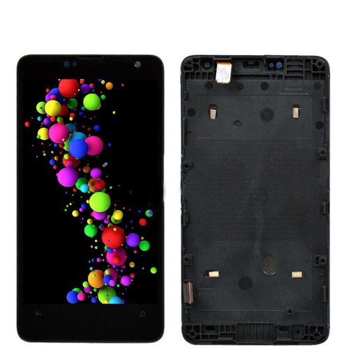 Nokia Lumia 430 Lcd Ekran Dokunmatik Siyah Çıtalı - Thumbnail