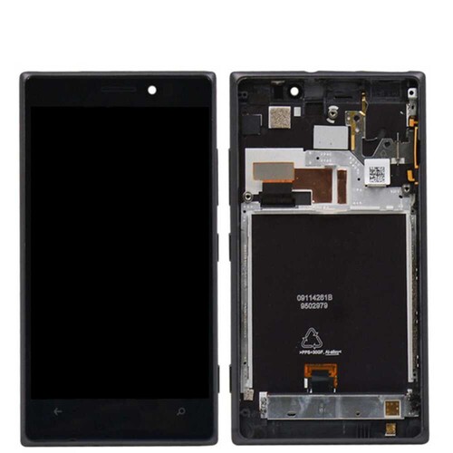 Nokia Lumia 925 Lcd Ekran Dokunmatik Siyah Çıtalı - Thumbnail