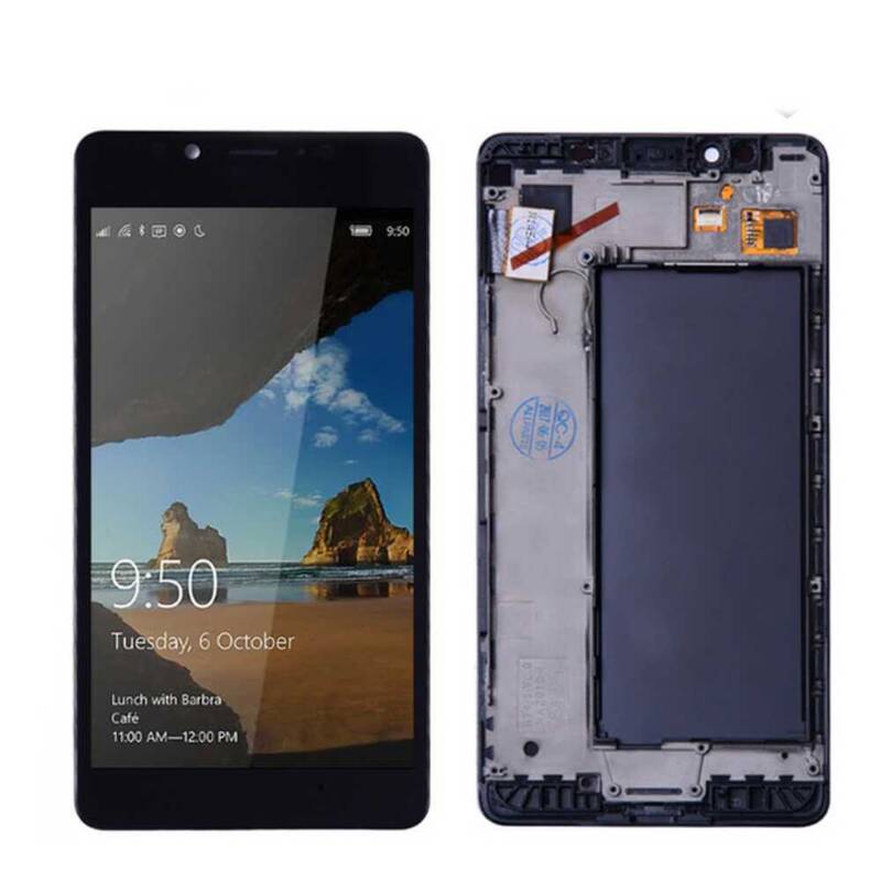 Nokia Lumia 950 Lcd Ekran Dokunmatik Siyah Çıtalı