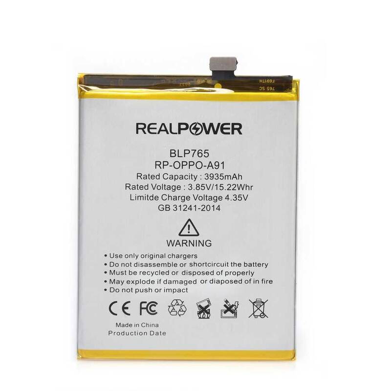RealPower Oppo A91 Yüksek Kapasiteli Batarya Pil