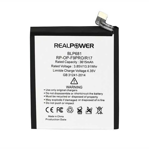 RealPower Oppo R17 Yüksek Kapasiteli Batarya Pil 3615mah - Thumbnail