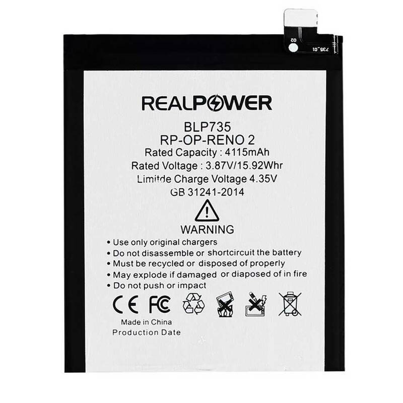 RealPower Oppo Reno 2 Yüksek Kapasiteli Batarya Pil 4115mah