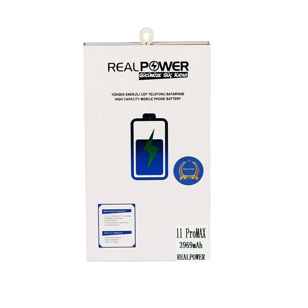 RealPower Apple Uyumlu iPhone 11 Pro Max Yüksek Kapasiteli Batarya 3969mah