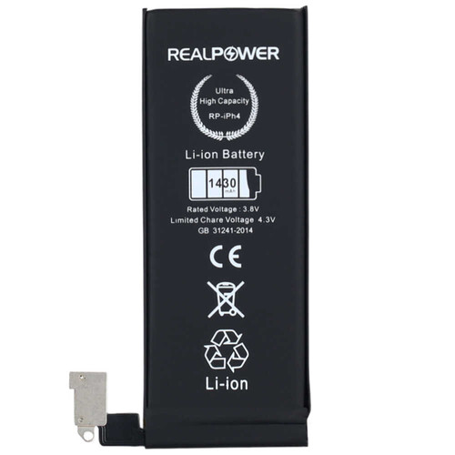 RealPower Apple Uyumlu iPhone 4 Yüksek Kapasiteli Batarya 1430mah - Thumbnail