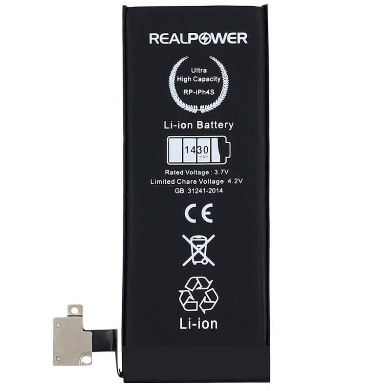 RealPower Apple Uyumlu iPhone 4s Yüksek Kapasiteli Batarya 1430mah