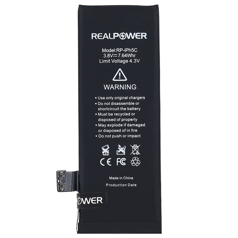 RealPower Apple Uyumlu iPhone 5c Yüksek Kapasiteli Batarya 2010mah